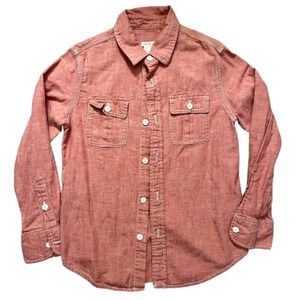 CREWCUTS kids red button down shirt size 8